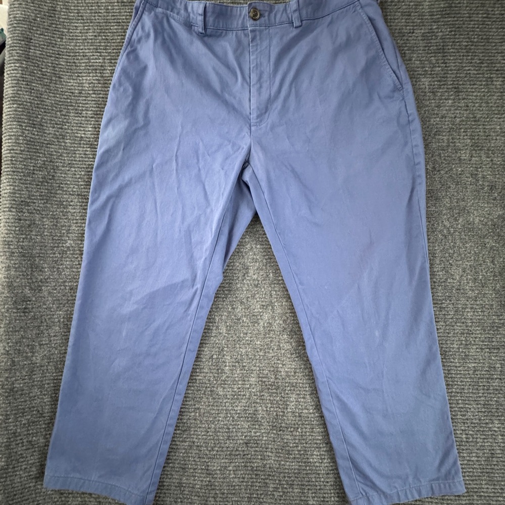 Brooks Brothers Clark Mens Chinos 38x26.5 Slate Blue Stretch Cotton Pants